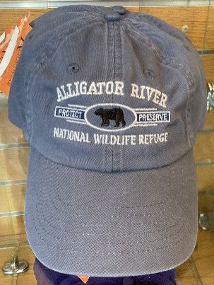 Alligator River NWR Hat with Bear in Blue
