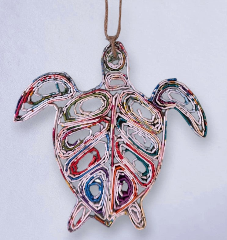 Sea Turtle Ornament Recycled Paper