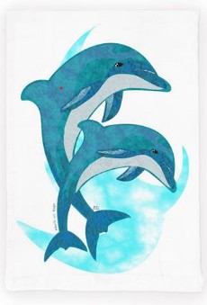Dolphins Tea Towel