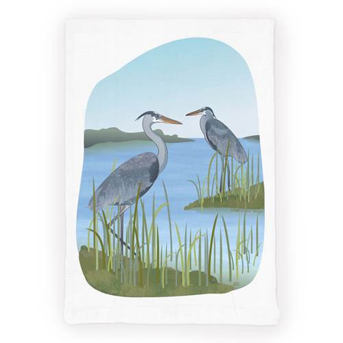 Great Blue Heron Tea Towel