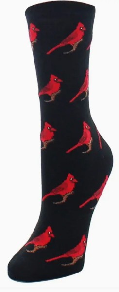 Cardinal Bamboo Crew Socks (Size 9–11)