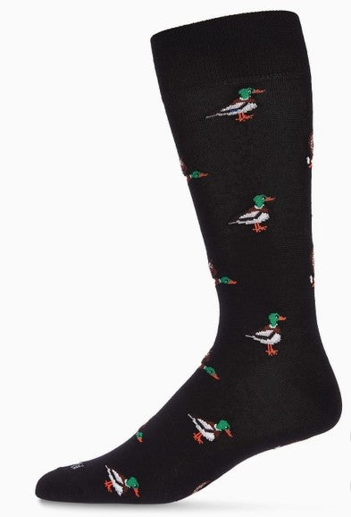 Duck Season Bamboo Men's Crew Socks 10-13 Size