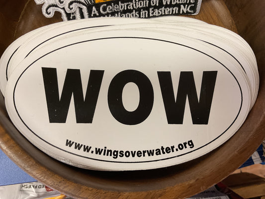 WOW oval sticker