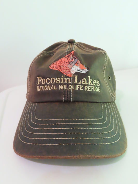 Pocosin Lakes NWR Red Wolf Hat in Brown Oil Skin