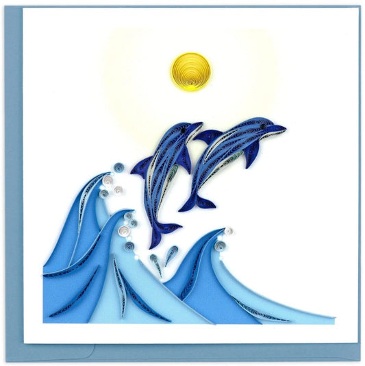 Jumping Dolphins Greeting Card QC