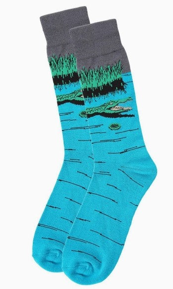 Later Gator Bamboo Blend Men's Crew Socks Size 10-13