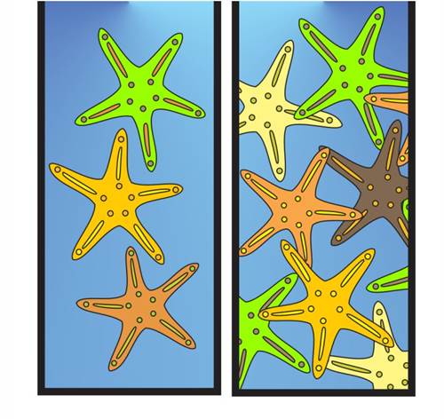 Starfish Two Magnetic Bookmarks