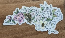 North Carolina Flowers Decal - Large