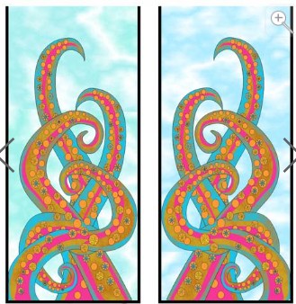 Octopus Two Magnetic Bookmarks