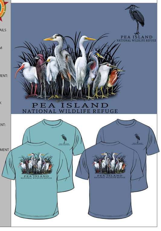 Pea Island NWR Coastal Birds T-Shirt