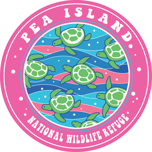 Pea Island NWR Turtles Riding Waves