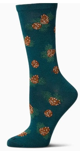 Pinecones Bamboo Crew (Size 9-11)