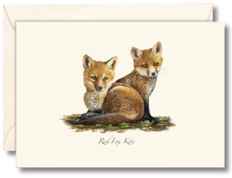 Red Fox Kits Note Cards