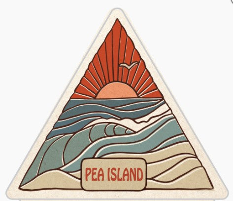 Pea Island NWR Sunset Waves Mini Sticker