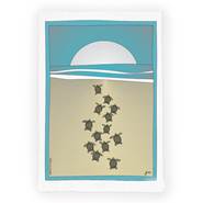 Lights Out Turtle Tea Towel