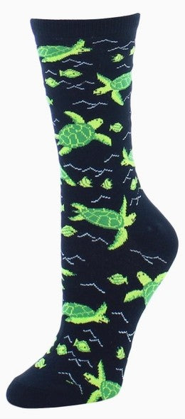 Turtle Time Adult Socks Size 9-11