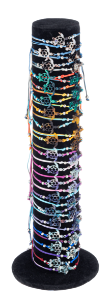 Turtle Bracelet (assorted colors on black tube)