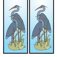 Heron in Cattails Two Magnetic Bookmarks
