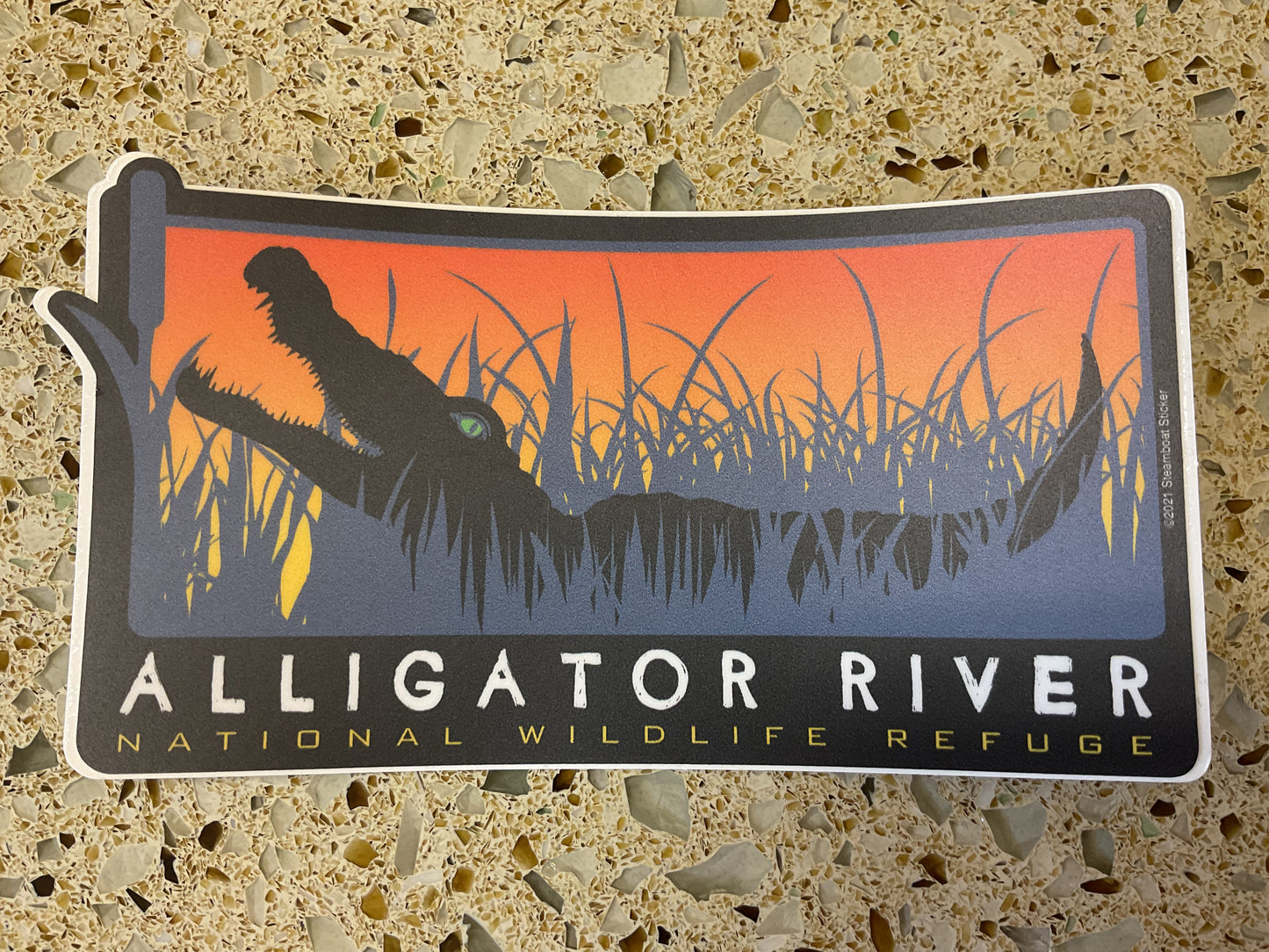 Alligator River Orange Sky Decal