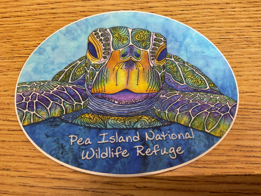Pea Island Oval Kiker Turtle Decal