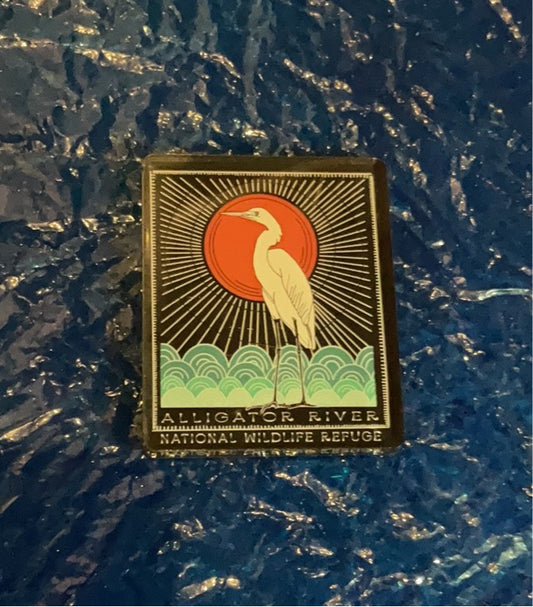 Alligator River with Heron/Sun Magnet
